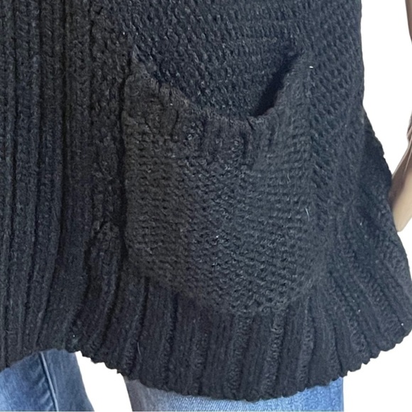 Maurices Black 3/4 Sleeve Open Front Cardigan with Sequin Details - Picture 3 of 9